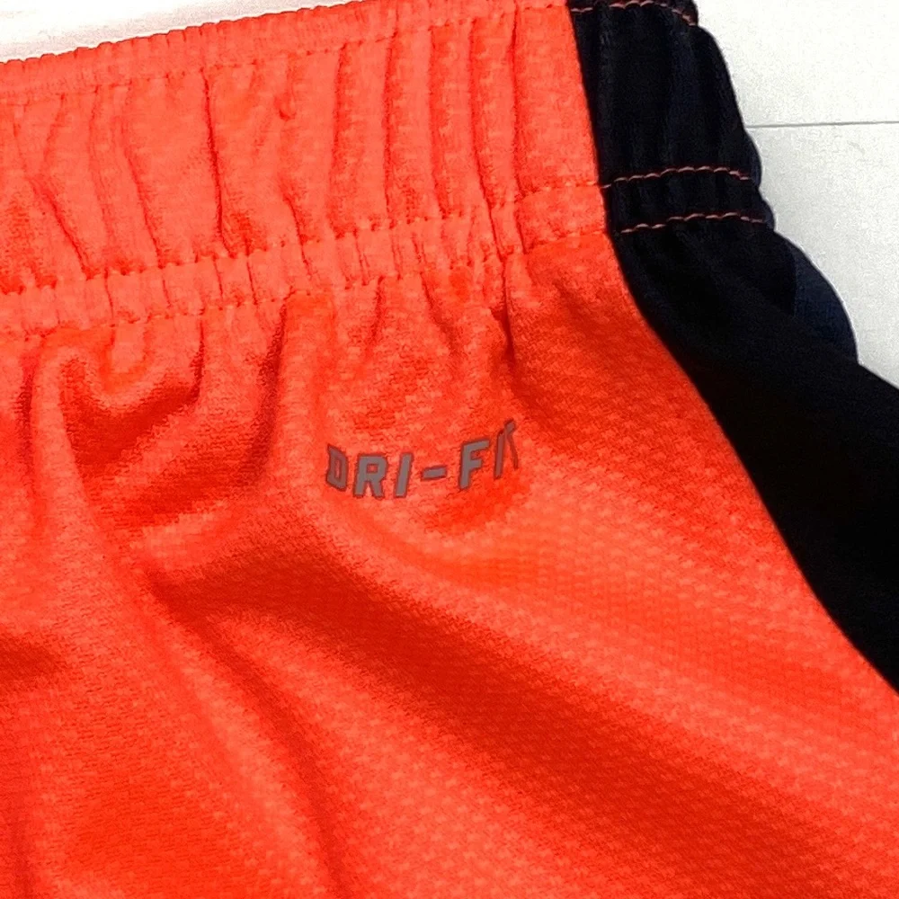 Nike Boys Neon Orange/Black Elite Dri-Fit Basketball Shorts